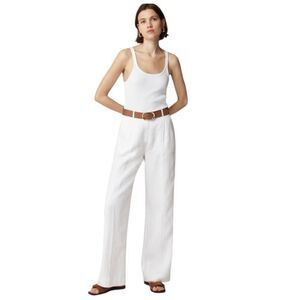 J. Crew White Wide Leg Pants